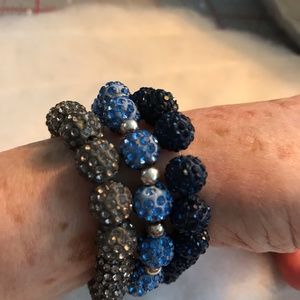 3 "Rustic Cuff" style glittery bracelets